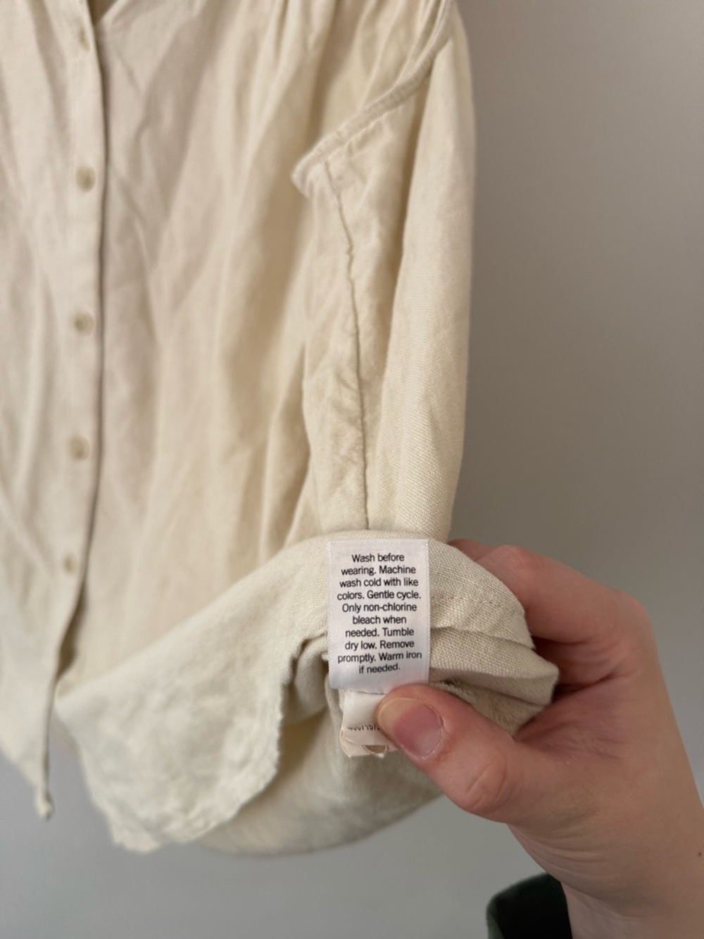 Sonoma Linen Blend Button Down Cream Beige Tank Blouse Size 2X Beachy Coastal - Picture 8 of 10